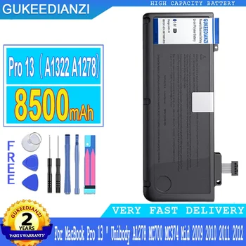 GUKEEDIANZI baterija, skirta MacBook Pro 13, 8500mAh, A1322, A1278, MC700, MC374, 2009 m. vidurys, 2010, 2011, 2012 m.