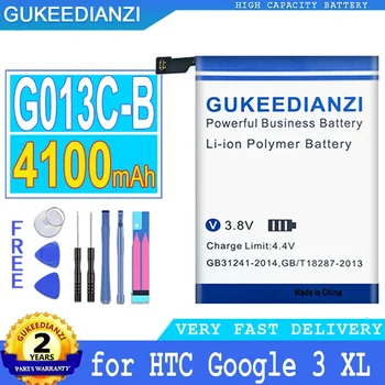GUKEEDIANZI pakaitinė baterija, skirta HTC Google G013C, Pixel 3 XL, didelė baterija, G013C-B, 4100mAh