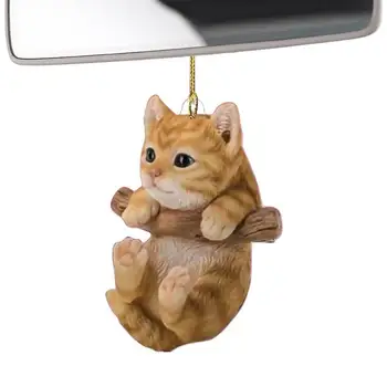 Gyvūnų automobilio pakabukas Miela katės forma Akrilo automatinis galinio vaizdo veidrodis Ornamentas Galinio vaizdo veidrodis Priedai visureigiui RV Auto Kabrioletas