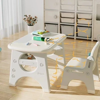 Hooki Babypods Vaikų stalo ir kėdutės komplektas Kūdikių skaitymo zona Mažas stalas Žaislinis mokomasis stalas Plastikinis ankstyvojo ugdymo žaidimas