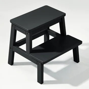 HOUCHICS medinė laiptinė kėdė suaugusiems vaikams, medžio masyvo lovos laiptinė kėdė, universali 2 žingsnių kėdė virtuvei, lovai, vonios kambariui (bla