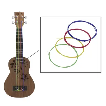 IRIN 4 vnt spalvoto nailono ukulelės stygų gitaros stygų rinkinio dalys 0.56mm 0.71mm 0.81mm 0.56mm drop shipping