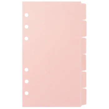 iš A5 A7 Pink Black Index Divider Notebook Segtuvas 6 skylių palaidų lapų segtuvas Popierius Dokumentų rodyklės daliklis Popierius