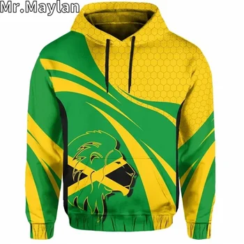 JAMAIKOS LIŪTO VĖLIAVA Reggae Bob Marley 3D Printed Unisex Hoodie Vyriški džemperiai Gatvės drabužiai Zip Pullover Casual Jacket sportiniai kostiumai-800