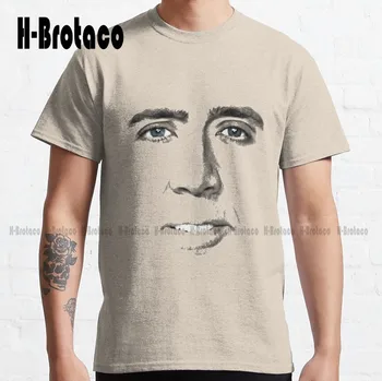 John Travolta Veidas Nicolas Cage, Nic Cage Klasikiniai marškinėliai Mieli marškinėliai paauglėms merginoms Mada Kūrybiškas laisvalaikis Juokingi marškinėliai Nauji