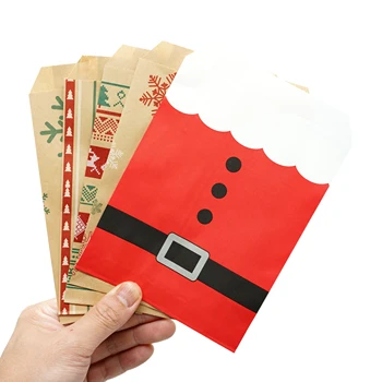 Kalėdinis dovanų krepšys Kraft popieriniai maišeliai Kalėdų senis Sniego senis Kalėdų senis Saldainių maišelis Sausainių kalėdinis pakavimas Maišelio pakavimas