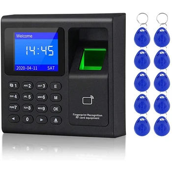 Karšto biometrinio RFID prieigos kontrolės sistema RFID klaviatūra USB pirštų atspaudų sistema Elektroninis laiko laikrodžio lankomumo aparatas
