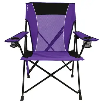 Kawachi Dual Lock nešiojama kempingo kėdė lauko, stiprus poliesteris, violetinė