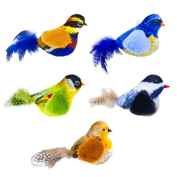 Kačių žaislas Interaktyvus paukščių žaislas Pliušinis žaislas su tikroviškais paukščių garsais