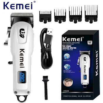 Kemei KM-232 elektrinė plaukų kirpimo mašina su LED ekrano plaukų kirpimo mašina vyrams Plaukų kirpimo mašina profesionali plaukų kirpimo mašina