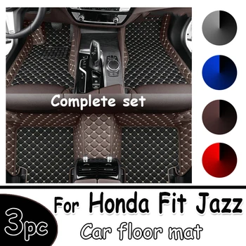 Kilimai Automobilių grindų kilimėliai Honda Fit Jazz 2007 2006 2005 2004 Automobilių salono stilius Apsaugokite vandeniui atsparius odinius kilimėlius Apdaila