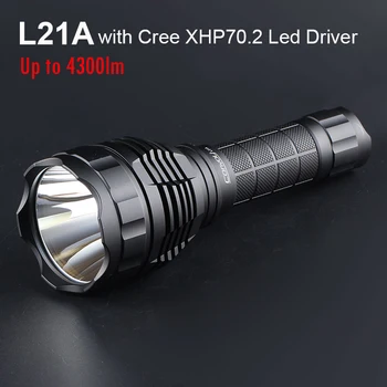 Konvojus L21A su CREE XHP70.2 Galingiausias LED žibintuvėlis Lanterna 21700 Nešiojamas apšvietimas Žvejyba 4300lm Žibintuvėlis Latarka