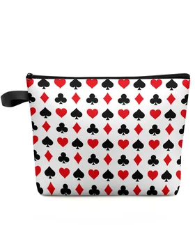 Kvadratai Kastuvai Širdys Pokerio pledas Didelis spausdintas maišelis Kosmetikos krepšiai Vestuvių vakarėlis Makiažo krepšiai Tualeto reikmenys Organizatorius Kelionių dėklai