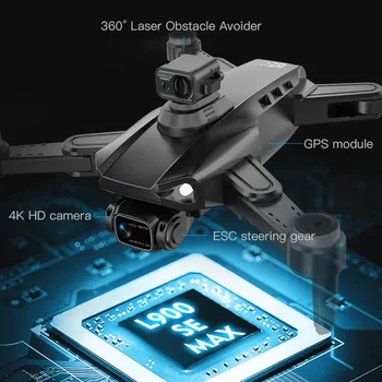 L900 Pro SE Max GPS dronas 4K Profesional kliūčių išvengimas HD kamera Dronai be šepetėlių variklis 5G WiFi RC Quadcopter VS KF102 Max