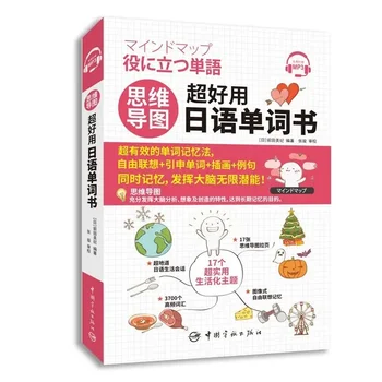 Labai paprasta naudoti japonų kalbos žodžių knygą, minčių žemėlapį, japonų mokymosi knygą, lengvai įsimenamas iliustracijas Japonų žinynas
