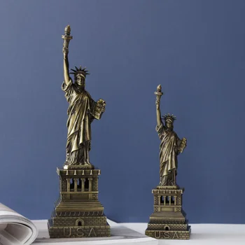 Laisvės statulos modelis Dekoratyvinė Laisvės statula Darbastalio figūrėlės dekoravimas Derva Laisvės statula Modelis Figūrėlės Vintag