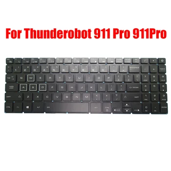 Laptop klaviatūra Thunderobot 911 Pro 911Pro 911Pro-A60 911Pro-A70 Anglų JAV Juoda su foniniu apšvietimu Naujas