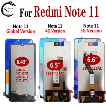LCD skirtas Xiaomi Redmi Note 11 ekranas 2201117TG ekranas Jutiklinio skydelio jutiklio jutiklio skaitmeninimo rinkinys Redmi Note11 4G 5G LCD pakeitimas