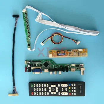 LCD tvarkyklės valdiklio kortelė Talpina HSD150PX16 HSD150PX17 1024 * 768 30 kontaktų LVDS 1CCFL ekrano televizorius Analoginis VGA+HDMI+AV+USB+IR testo rinkinys 