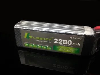 Limskey Galia Visiškai nauja Lipo baterija 11.1V 2200 mAh 25C MAX 35C 3S T kištukas RC automobilio lėktuvo T-REX 450 sraigtasparnio daliai