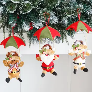 linksmas kalėdinis parašiutinis animacinis pakabukas kalėdinė pakabuko scena dovanų suknelės išdėstymas dekoracija Q8V8
