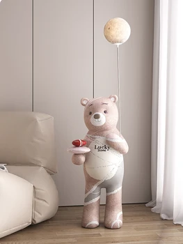 Lucky Bear grindų dekoras Mėnulio lempa Svetainė Sofa TV spintelė Namų dekoro perkėlimo dovana