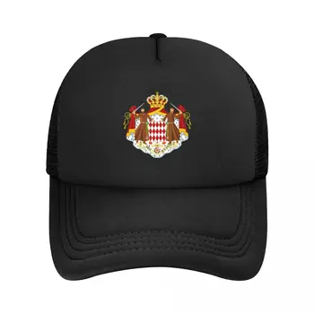 Madingas Monako herbas Trucker skrybėlė vyrams Personalizuota reguliuojama suaugusiųjų beisbolo kepuraitė lauke