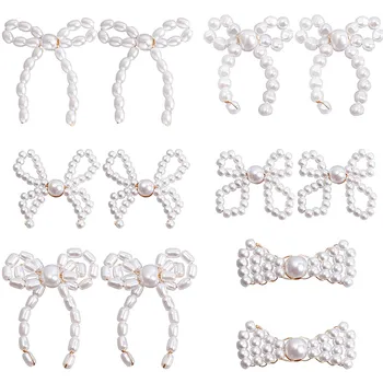 Madingi imituoti perlų lanko puokštės auskarai moterims Pareiškimas Elegantiški peteliškės lašo auskarai Smeigtukas Vestuviniai papuošalai Vakarėlio dovanos
