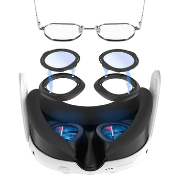 Magnetiniai akiniai Lęšio dangtelis Anti Blue Šviesa Žiedai nuo įbrėžimų VR objektyvo apsauga VR Magnetinių akinių rėmelių priedai
