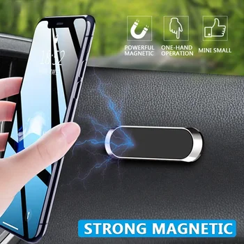 Magnetinis automobilio telefono laikiklis Prietaisų skydelis Mini juostelės formos stovas iPhone Samsung Xiaomi metalinis magnetas GPS automobilinis laikiklis sienai