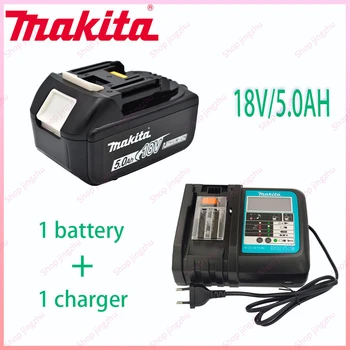 Makita 18V baterija 5000mAh įkraunama elektrinių įrankių baterija su LED ličio jonų keitimu LXT BL1850+3A įkroviklis