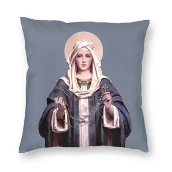 Marija Jėzaus Motina Krikščioniška pagalvė Užvalkalas Namai Dekoratyvinis Dievo Motinos Rožančiaus katalikų sofos pagalvėlės užvalkalai Svetainė