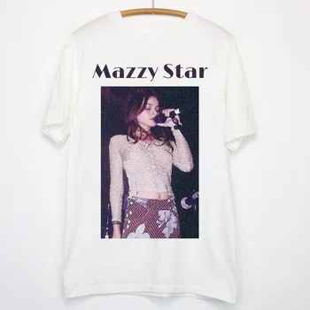 Mazzy Star marškinėliai trumpomis rankovėmis medvilnės baltumo moterys vyrai nuo S iki 5XL NB1480 ilgomis rankovėmis