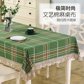 Medvilninė lininė pledinė staltiesė valgomojo stalo audinys stačiakampis valgomojo stalo audinys