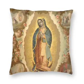 Mergelė Gvadalupės Mergelė Marija Pagalvės užvalkalas Namų dekoras Meksika Katalikų šventosios pagalvėlės mesti pagalvę spausdinimui svetainėje