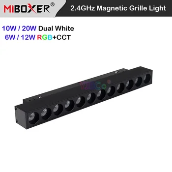 Miboxer 2.4GHz 6W 12W RGBCCT 10W 20W Dual White CCT Magnetic Grille Light 48V LED lubų lempa 2.4G RF nuotolinio valdymo pultas / valdymas balsu