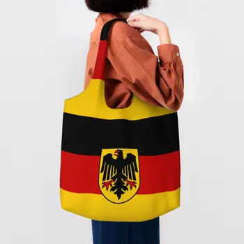 Mielas spausdinimas Vokietijos vėliava Pirkinių krepšiai Perdirbimas Drobė Pečius Pirkėjas Vokiečių patriotinės rankinės Rankinės