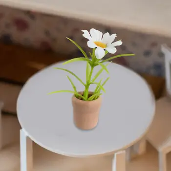 Miniatiūrinės vazoninės gėlės Dirbtinis mikro kraštovaizdžio ornamentas Lėlių namelio augalas