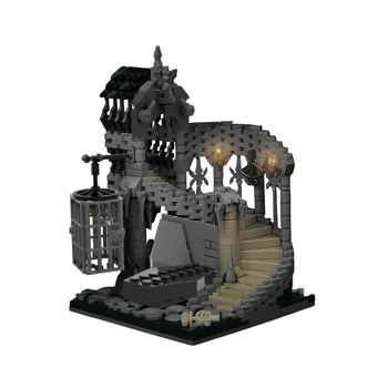 MOC žaidimas Drakonai ir požemiai skeletas Požemio scenos kūrimo blokas Vampyrų požemio namo kaladėlės Žaisliniai vaikai Xmas Dovana 656PCS
