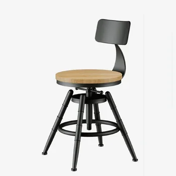Modern Party Reguliuojama taburetė Nordic Swivel Luxury Industrial Chair Foot Iron Make Up Sgabelli Da Bar Lauko baldai