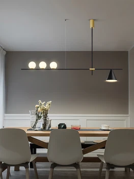 Modernūs LED valgomojo šviestuvai Šiaurietiška minimalistinė svetainė Virtuvė Lubos pakabinami šviestuvai Juodas/Auksinis Namų dekoro šviestuvai