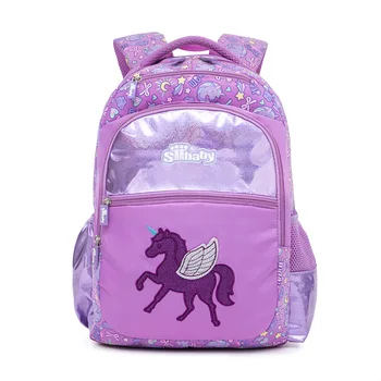 mokykliniai krepšiai vaikų mokyklinėms kuprinėms paauglėms mergaitėms berniukams mielas vienaragis violetinė anime kuprinė
