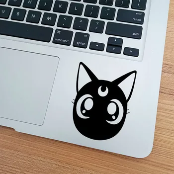 Moon Cat animacinis filmas Vinilo nešiojamojo kompiuterio lipdukas Trackpad lipdukas, skirtas Macbook Pro 14 Air Retina 13 15 colių Mac Skin klaviatūros nešiojamojo kompiuterio dekoras