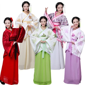 Moterys kinų tradicinis Hanfu kostiumas Lady Kinų liaudies šokių drabužiai Moterų nacionalinės scenos šokių suknelė Vakarėlis Cosplay apranga