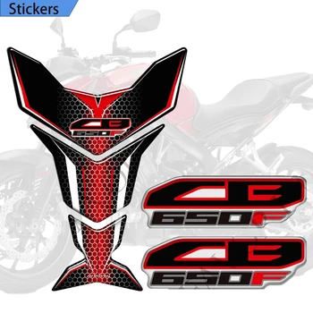 Motociklo apsauginis bakas Pad Gas Fuel Fuel Oil Kit Knee Fish Bone Emblem Logotipas 3D lipdukai Honda CB650F CB 650F 650F