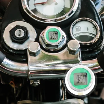 Motociklų skaitmeninis laikrodis Universalus prilimpantis motociklo laikrodis mini motociklo laikrodis