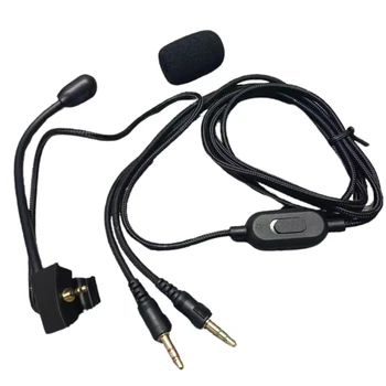 nailonas pynė nuo 3.5mm iki 2.5mm ausinių kabelio strėlės mikrofono kabelis, skirtas QC35 QC35II ausinėms Skaidrus garso laidas 1.9meter 40JB