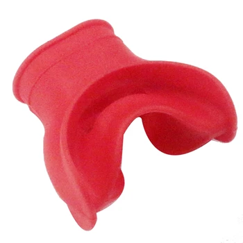 Nardymas Antros pakopos silikoniniai kandikliai Snorkelio reguliatorius Spalvingi povandeninio kvėpavimo priedai Raudona