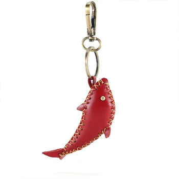 Natūralios odos raktų laikiklis Rankų darbo raktų pakabukas Kūrybinis gyvūnų raktų dekoravimo raktasChain ornamentas krepšio piniginei