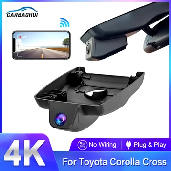 Naujas 4K automobilio DVR Wifi vaizdo įrašymo įrenginys Dash Cam kamera HD 2160P, skirta Toyota Frontlander Corolla Cross 2021 2022 Plug and Play DashCam